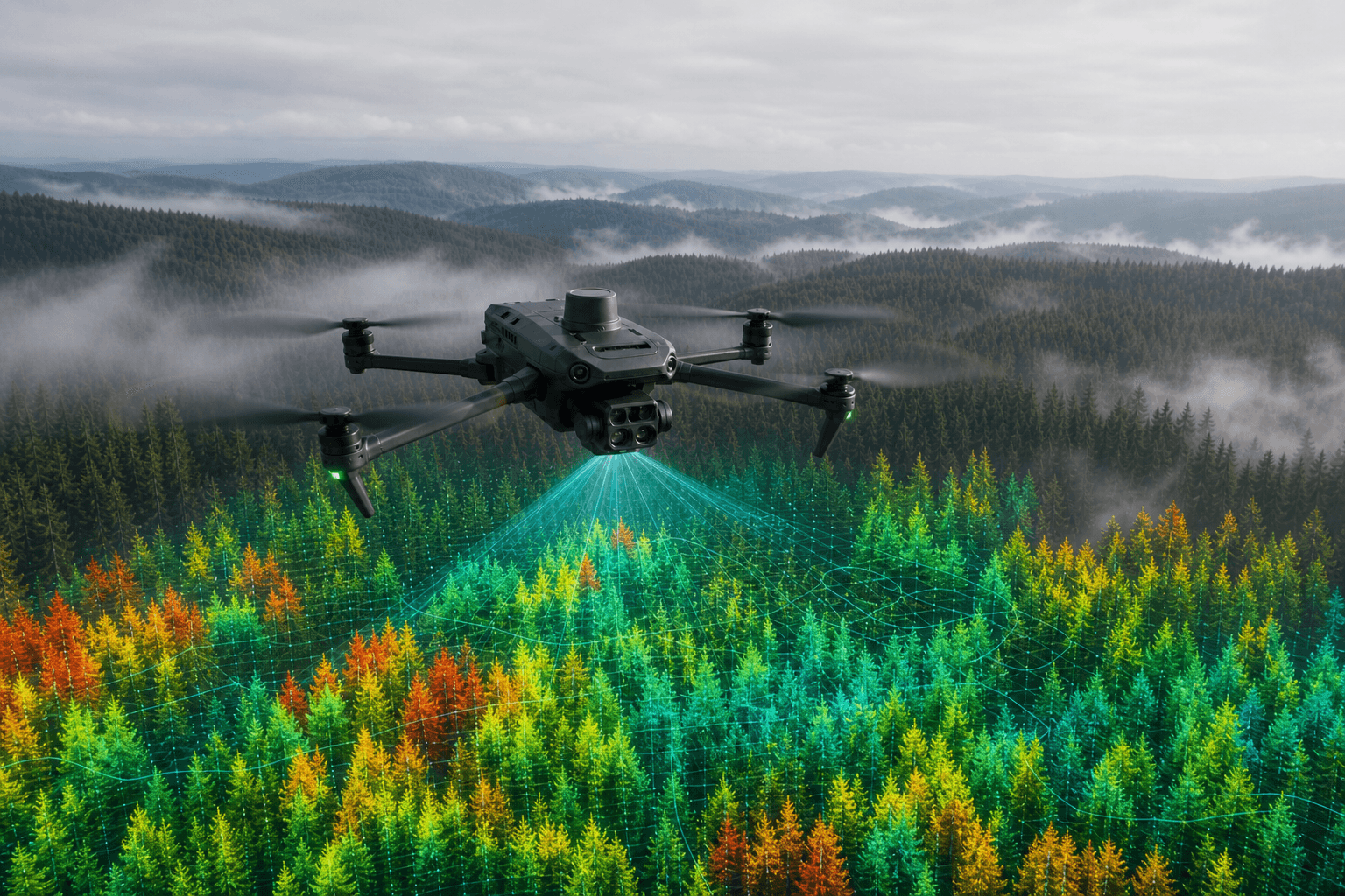 Drone-based forest health scanning and aerial analytics